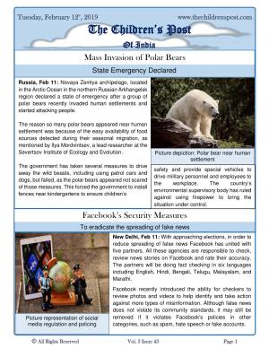 The Children's Post, 12th February 2019