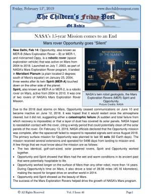 The Children's Post, 15th February, 2019