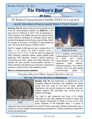 The Children's Post, 18th February, 2019