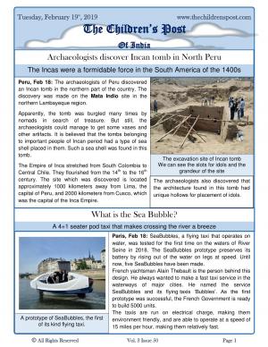 The Children's Post, 19th February, 2019