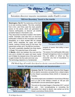 The Children's Post, 20th February, 2019