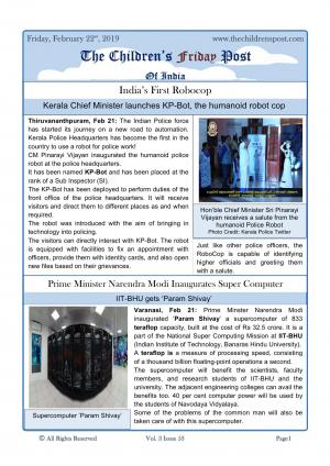 The Children's Post, 22nd February, 2019