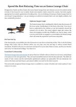 Spend the Best Relaxing Time on an Eames Lounge Chair