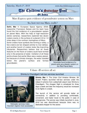 The Children's Post, 2nd March, 2019