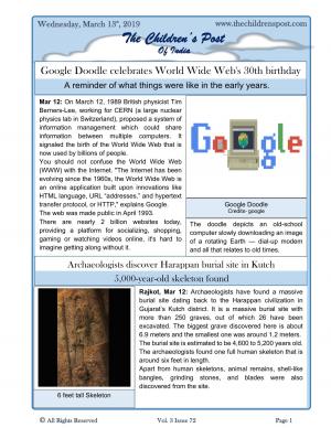 The Children's Post, 13th March, 2019