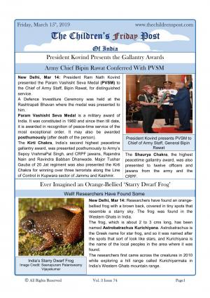 The Children's Post, 15th March, 2019