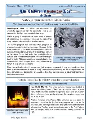 Special Moon Rocks and Delhi's Forts - 16th March, 2019