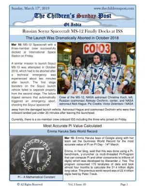 The Children's Post, 17th March 2019