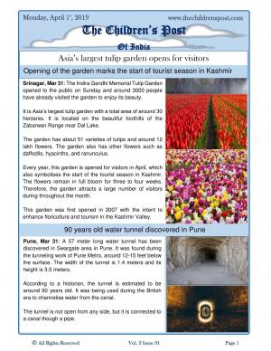 Asia's largest tulip garden opens for the season - 01 April 2019