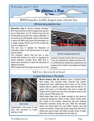 The Children's Post, 3rd April,2019