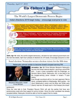 Indian Elections - 11th April, 2019