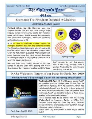 Speedgate and Earth Day @ NASA - April 16, 2019