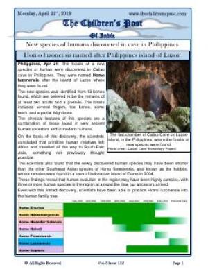 Discovery of new species of human and Earth Day - April 22nd, 2019