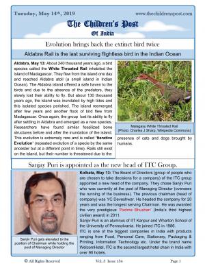 Evolution brings back the extinct bird twice May 14th 2019