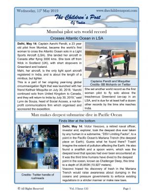 The Children's Post, 15th May, 2019