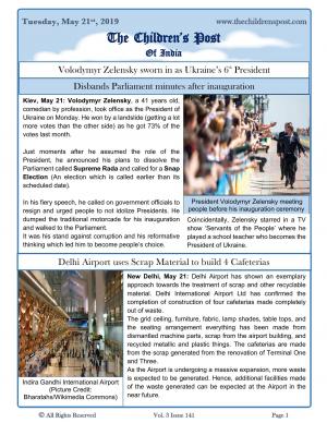 The new President of Ukraine - May 21, 2019