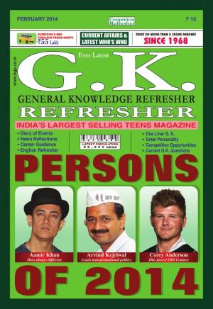 GENERAL KNOWLEDGE REFRESHER - FEBRUARY 2014