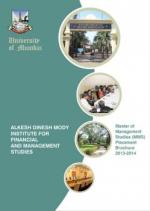 Alkesh Dinesh Mody Institute Placement Brochure 2013-14