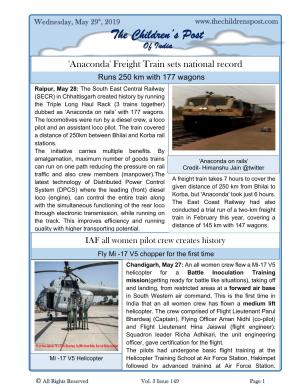 The Children's Post,29th May, 2019