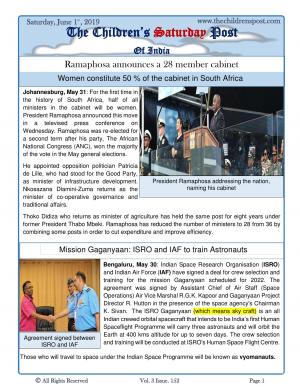 The Children's Post 1 st June, 2019