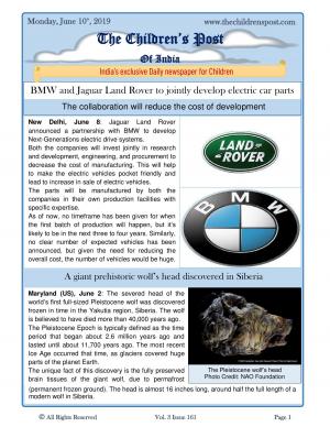 The Children's Post, 10th June, 2019