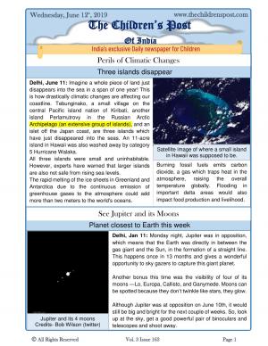 The Children's Post, 12th June,2019