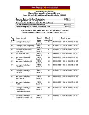 Punjab National Bank Notified Recruitment to Managers (MMG II) and Officers (JMG I) Posts 2014 