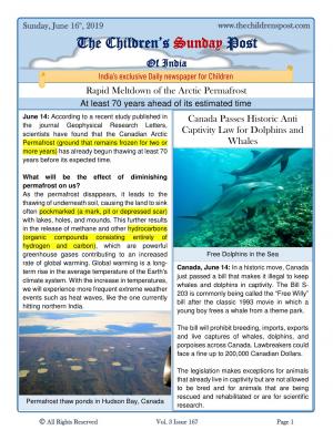 The Children's Post, 16th June 2019