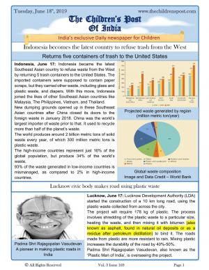 Indonesia returns trash containers to the United States and Eternal Flames of our world