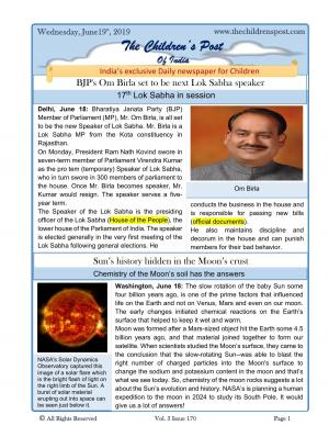 The Children's Post, 19th June, 2019