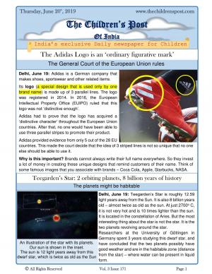 2 new exoplanets and the Adidas Logo - 20th June, 2019