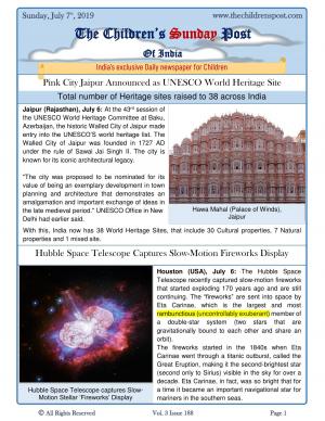 The Children's Post, 7th July, 2019