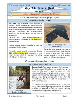 The Children's Post, 10th July,2019