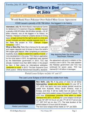 The Children's Post, 16th July 2019