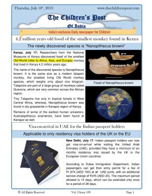 The Children's Post, 18th July 2019