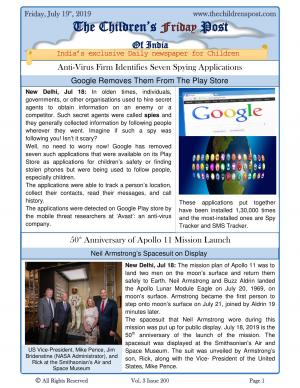 The Children's Post, 19th July, 2019