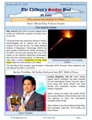 The Children's Post, 21st July, 2019