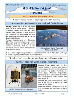 The Children's Post, 22nd July 2019