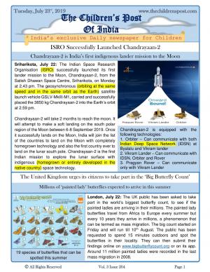 The Children's Post, 23rd July 2019