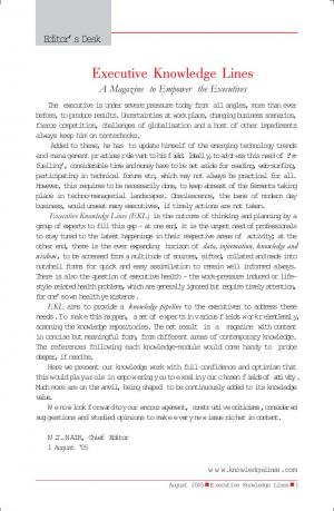 Executive Knowledge Lines - August 2005