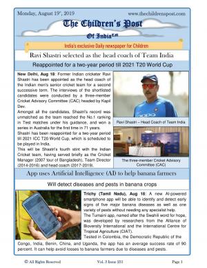 The Children's Post, 19th August 2019