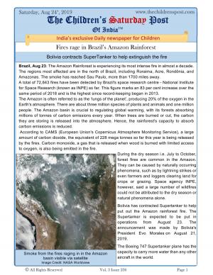 The Children's Post, 24 th Aug, 2019