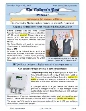 The Children's Post, 26th August, 2019