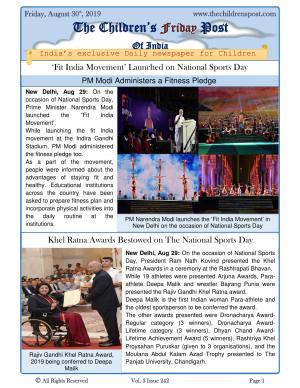 The Children's Post, 30th August, 2019