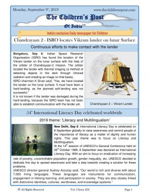 The Children's Post, 9th September 2019