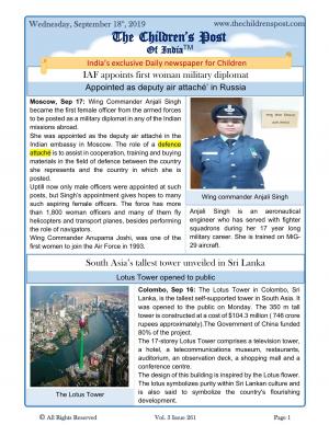 The Children's Post, 17th September, 2019