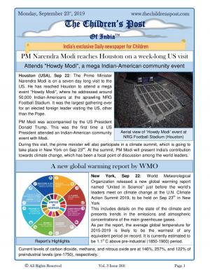 The Children's Post, 23rd September, 2019