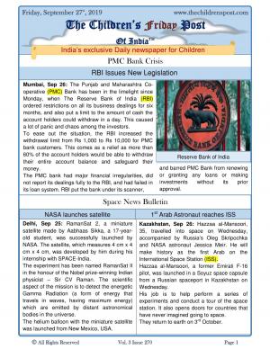 The Children's Post, 27th September, 2019