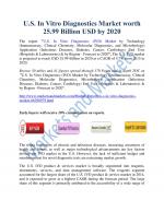 U.S. In Vitro Diagnostics Market worth 25.99 Billion USD by 2020 