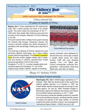 The Children's Post, 2nd October, 2019